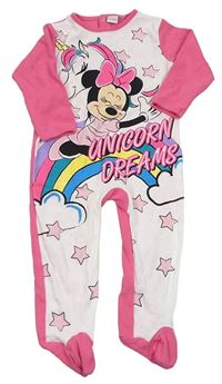 Bílo-růžový overal s Minnie Disney