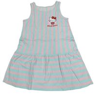 Ružovo-modré pruhované šaty s Hello Kitty H&M