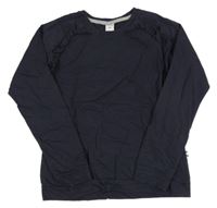 Tmavomodrá slabá mikina s volánikmi Pocopiano