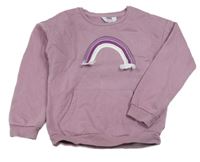 Fialová mikina s dúhou Primark