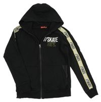 Černá propínací mikina s nápisy a kapucí Lily & Dan