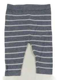 Modro-biele pruhované úpletové tepláky F&F