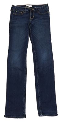 Tmavomodré teplákové skinny rifle Abercrombie&Fitch