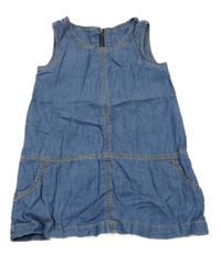 Modré ľahké rifľové šaty