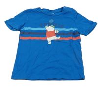 Tmavomodré tričko s medvedíkom