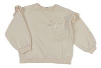 Svetloružová mikina s volánikmi a mašlou River Island