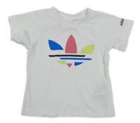 Bílé tričko s logem Adidas