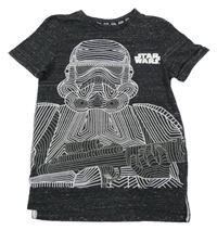 Tmavošedé melírované tričko - Star Wars Nutmeg