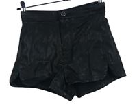 Dámske čierne koženkové kraťasy H&M vel. 32