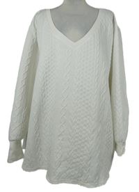 Dámská bílá vzorovaná mikina