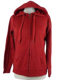 Dámská červená propínací mikina s kapucí 1982