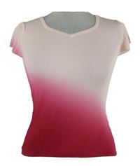 Dámske svetloružová -tmavoružové ombré pletené tričko