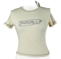 Nové - Dámske béžové crop tričko s nápisom Dazy