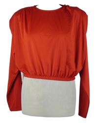 Nové - Dámské červené balonové crop triko Primark 