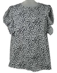 Dámská bílo-černá vzorovaná halenka Shein 