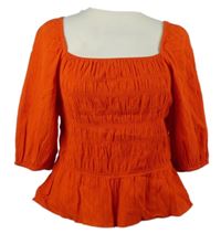 Dámská červená žabičková crop halenka H&M