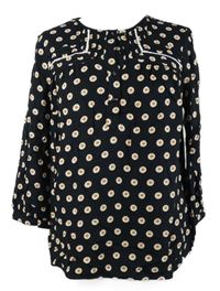 Dámská černá kytičkovaná halenka TU 