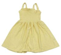 Žlté žabičkované froté šaty F&F