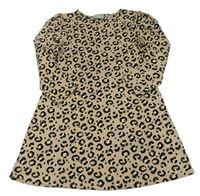Béžové šaty s leopardím vzorom Matalan