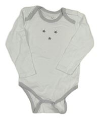 Bílo-šedé body s hvězdičkami 