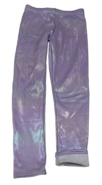 Fialové metalické zateplené legíny Dopodopo