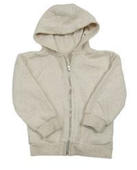 Smotanová bodkovaná á prepínaci mikina s kapucňou Nutmeg