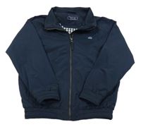 Tmavomodrá šusťáková jarní bunda s autem Next