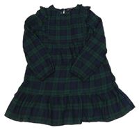 Tmavomodro-zeleno-černé kostkované flanelové šaty George