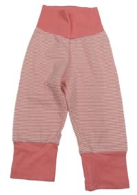 Ružovo-biele pruhované pyžamové nohavice Bubble gum