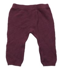 Slivkové pletené nohavice Tu