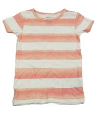 Růžovo-bílé pruhované tričko Carter's