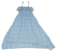 Modré kvetinové šaty Shein