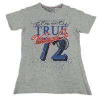 Sivé tričko s potlačou C&A