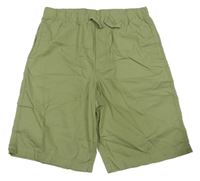 Khaki plátěné lehké kraťasy H&M