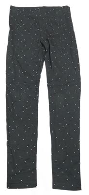 Šedé lehce zateplené legíny s puntíky H&M