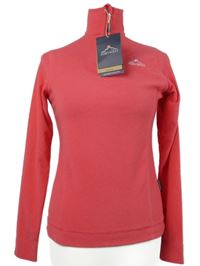 Nové - Dámska ružová pruhovaná funkčná fleecová mikina s rolákom Portwest