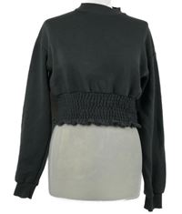 Dámská šedá crop mikina Bershka