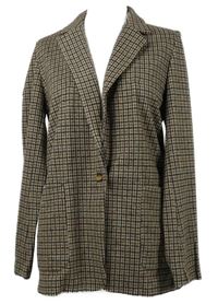 Dámský béžovo-černý kostkovaný blejzr Esprit