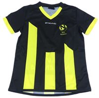 Černo-žlutý pruhovaný sportovní dres Stanno 