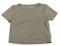 Šedobéžové sportovní crop tričko Primark