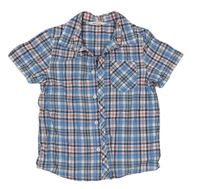 Modro-bílo-červená kostkovaná košile H&M