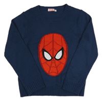 Tmavomodrý sveter so Spidermanem Marvel