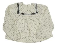 Biela bodkovaná á blúzka Mango