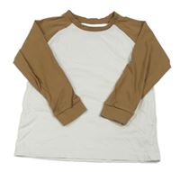 Bílo-hnědé triko Matalan