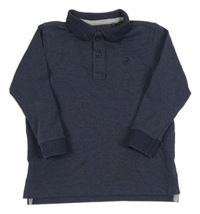 Tmavomodré polo tričko s výšivkou George