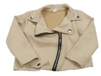 Svetlobéžová semišová bunda Shein