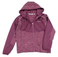 Purpurová sportovní pletená funkční propínací mikina s kapucí Regatta 