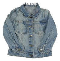 Modrá rifľová bunda s nápisom George