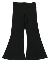 Čierne rebrované flare legíny Primark