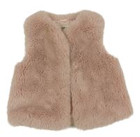 Ružová kožušinová podšitá vesta F&F